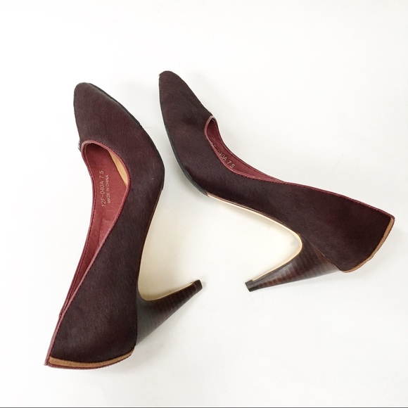 Nanette Lepore ‘Play Me’ Pump Wine Calf Hair 7.5 - Picture 12 of 16